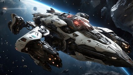 "Battle-Ready Beast: Assault Gunship in a Scratched UHD Wallpaper"