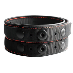 Buy black ankle straps for gym workout fitness exercise equipment accessories adjustable strength training on transparent background