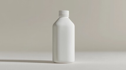 Empty White Bottle Studio Shot