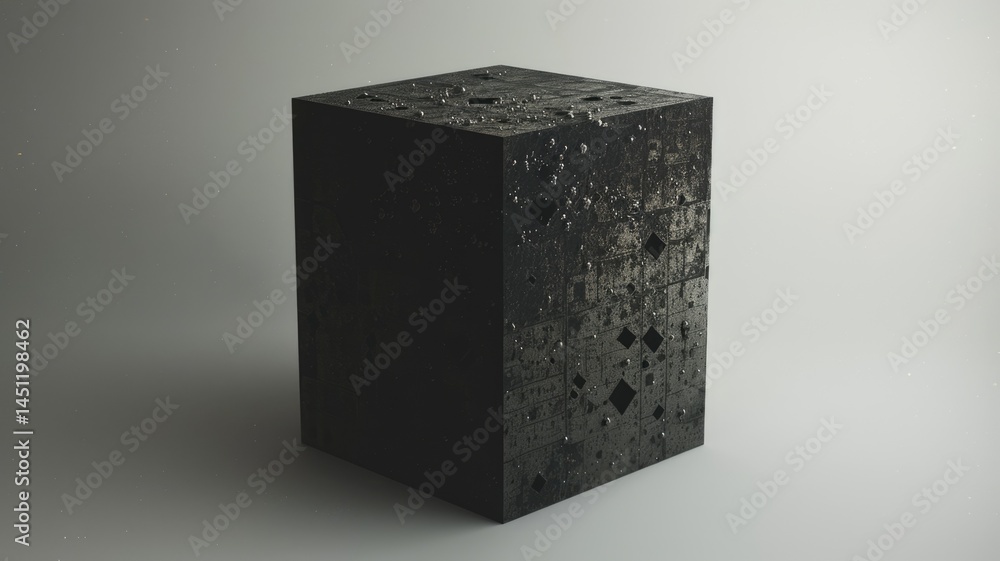 Aufkleber abstract black geometric cube blocks set with contemporary design express scene of modern concept st