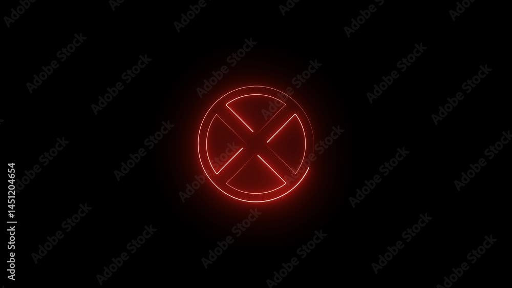 Poster animated red x cross mark – error icon, movement prohibition, and location designation. red cross ma