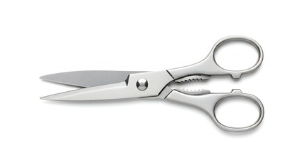 Fototapeta premium Stainless steel kitchen shears close up