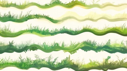 Abstract wavy grass pattern