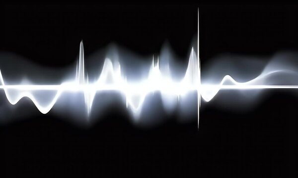 Modern Audio Waveform Visualization with Smooth Movement on Black Background Video Animation