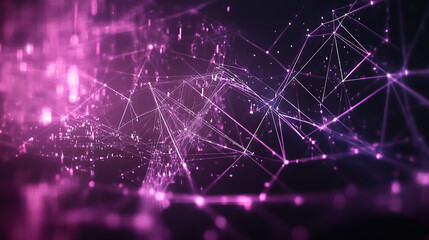 Abstract digital connections visualizing data exchange and blockchain technology, showcasing decentralized networks, secure transactions, and futuristic information systems