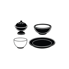Bowl, plate Vector Icon Design vector illustration