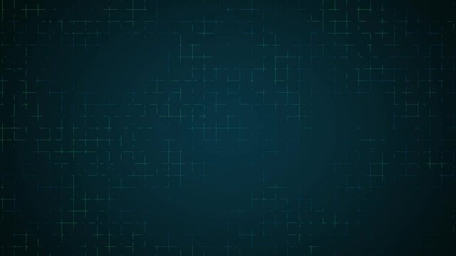Abstract futuristic HUD aim animation. Cyberpunk style distorted HUD screen reticle.