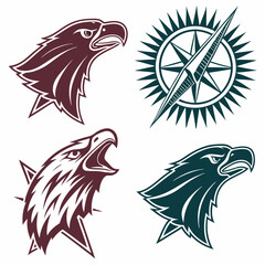 Colorful Lightning Bolt Vector Set Thunder Strike Design Elements Isolated On Black