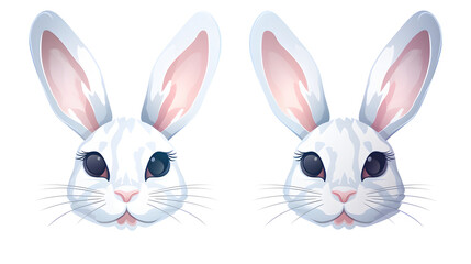 Fototapeta premium Rabbit Muzzles: Fun Bunny Face Filter Mask Costume for Playful Pet Dress-Up