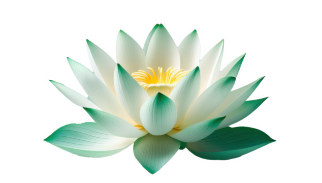 Flor de loto aislada sobre fondo transparente. PNG. 