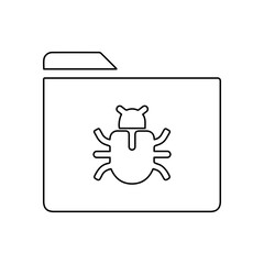 virus folder line icon
