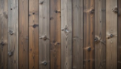 Fototapeta premium Weathered wooden planks with visible knots and varied color tone