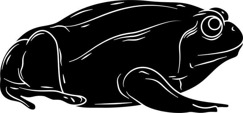 black frog outline clip art preview