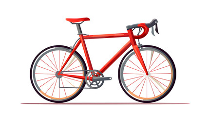 Fototapeta premium Road Bike Flat Vector Illustration for Leisure Hobby Designs