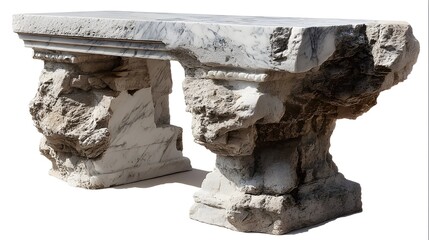 Elevate elegance with handcrafted Italian Carrara marble console table blending opulent style and artisanal craftsmanship