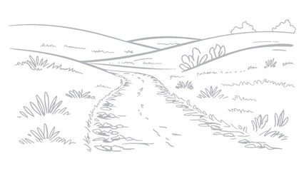 vector illustration of a rural landscape
