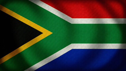 A stylized image of the South African flag, with a focus on its colors and symbolism.