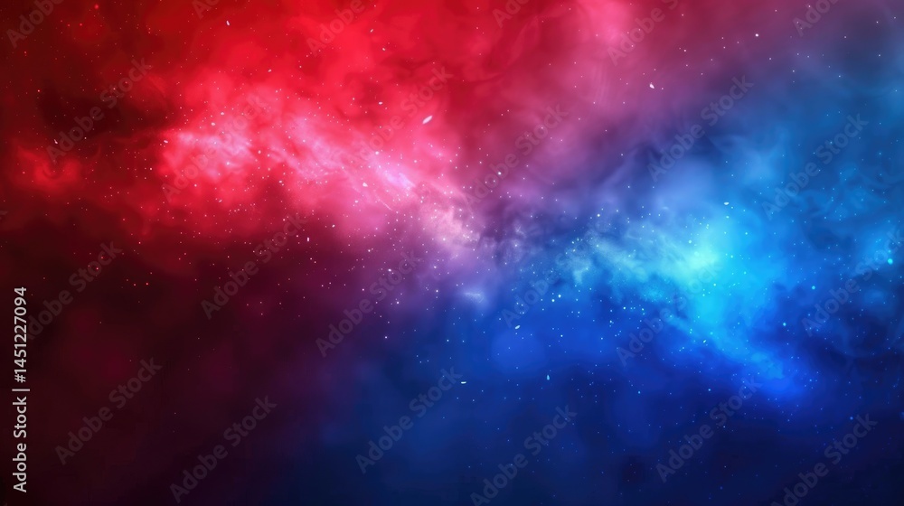 Poster abstract gradient waves in pink and blue hues. background image of red and blue contrast gradient co