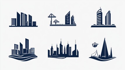 Obraz premium City Skylines Icons Collection (1)