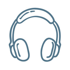 Minimalist Headphones Icon Vector Illustration