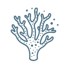 Fototapeta premium Blue Coral Sea Life Vector Illustration