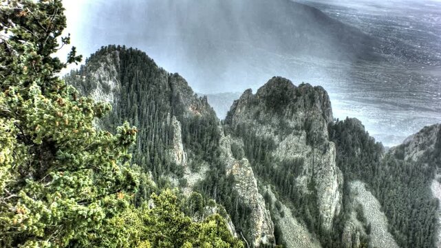 Sandia Mountain Rain Storm Timelapse