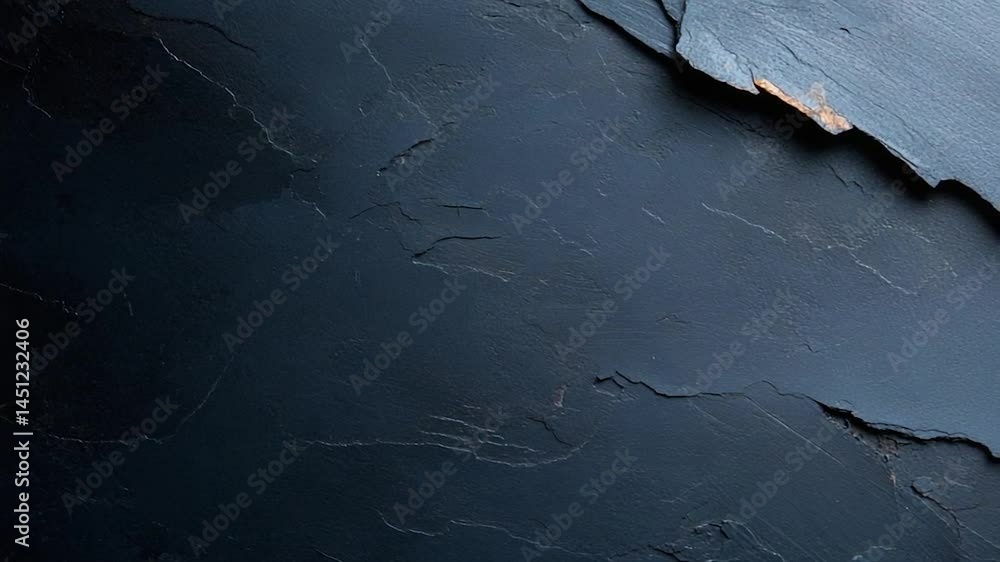 Leinwandbilder Abstract texture of dark blue slate rock with rough surface and diagonal layout creates a moody background. Suitable for design, art, and textures