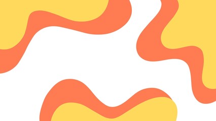 Illustration of abstract background of orange and yellow waves