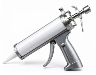 Industrial Caulking Gun On White Background
