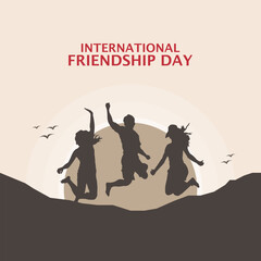 International Friendship Day Poster. Fun with best friends