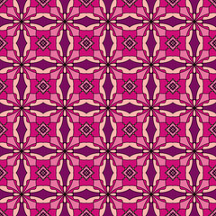 seamless pattern with pink flowers