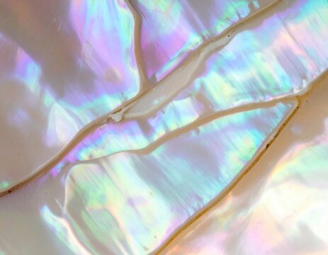 Close Up Iridescent Pearl Shell Texture