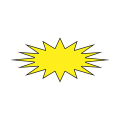 Comic Explosion Text Frame. Vector Illustration