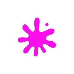 Ink splat or splash vector illustration. Colored splatters, graffiti spots and ink blots. Paintbrush splotches, ink drips or liquid blobs. Abstract dirty grunge splatter stains