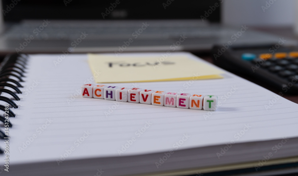Poster a stack of colorful cubes with the word 