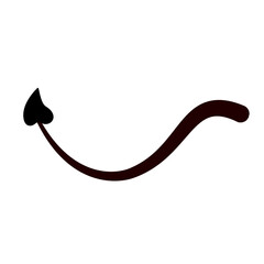 Black Devil Tail. Vector Illustration