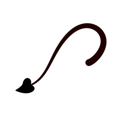 Black Devil Tail. Vector Illustration