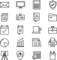 Office Icon Line Set