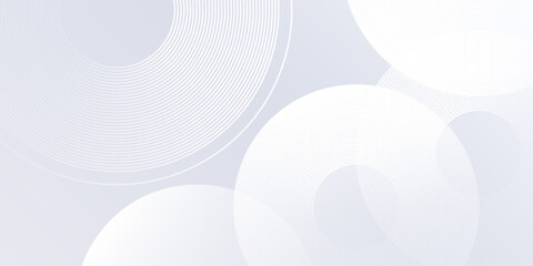 Design white background with white circle lines. Digital future technology modern simple design abstract