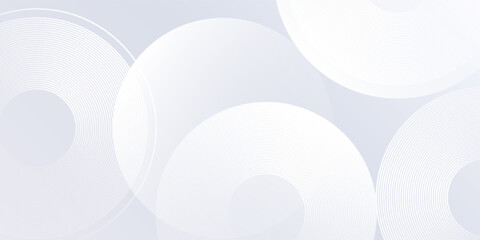Design white background with white circle lines. Digital future technology modern simple