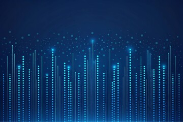 Fototapeta premium Abstract Blue Digital Cityscape Background High-Resolution Stock Photo