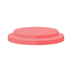 Pink Podium Stage. Vector Illustration