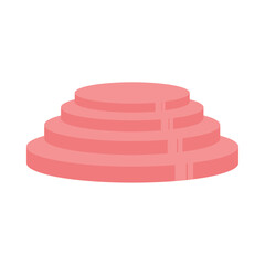 Pink Podium Stage. Vector Illustration