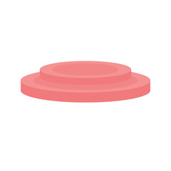 Pink Podium Stage. Vector Illustration