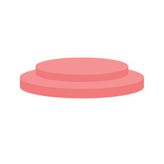Pink Podium Stage. Vector Illustration