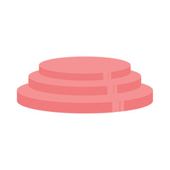 Pink Podium Stage. Vector Illustration