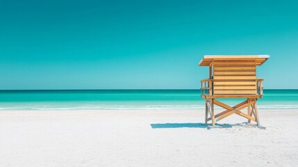 Fototapeta premium Lifeguard Stand on a Sunny Beach