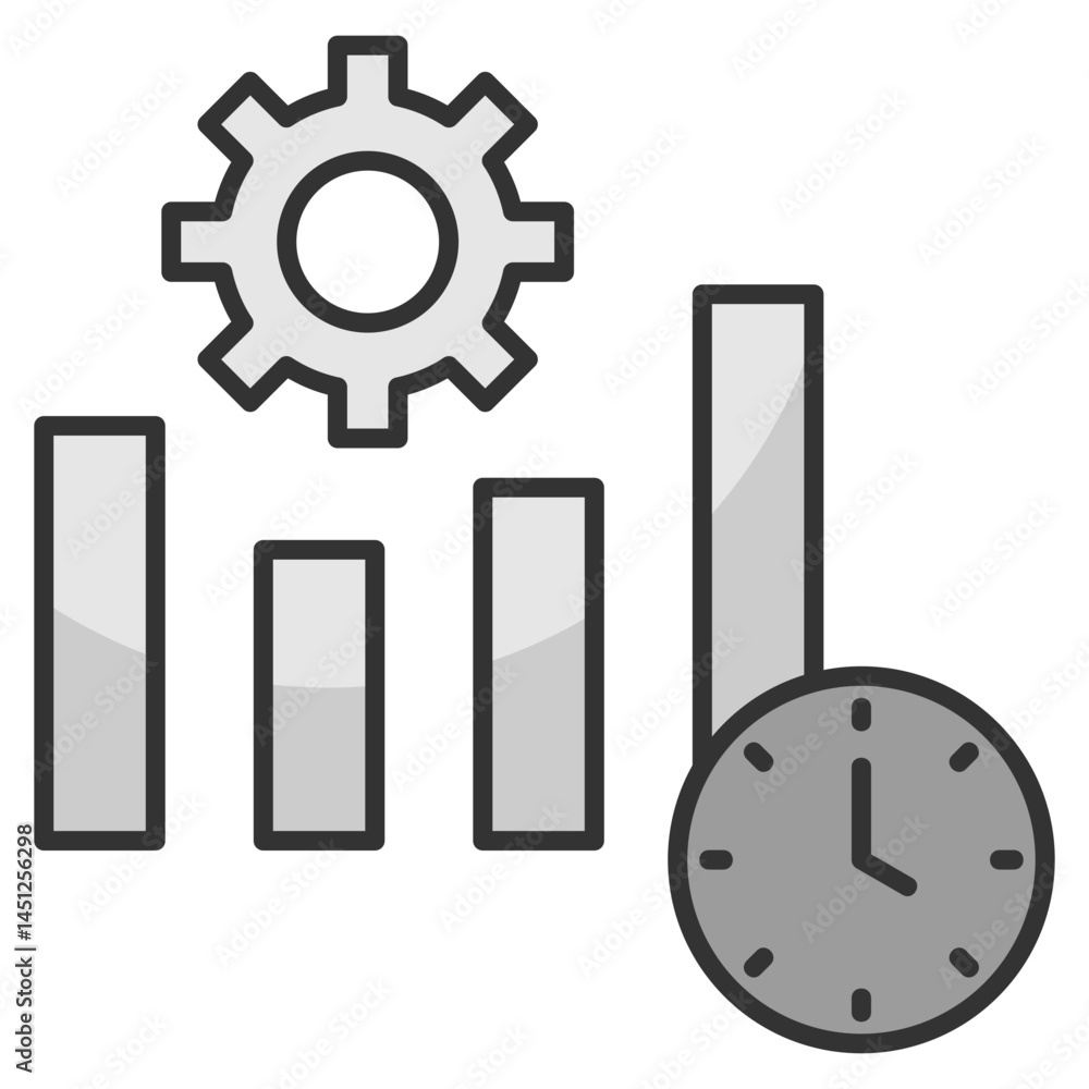 Poster progress icon element for design