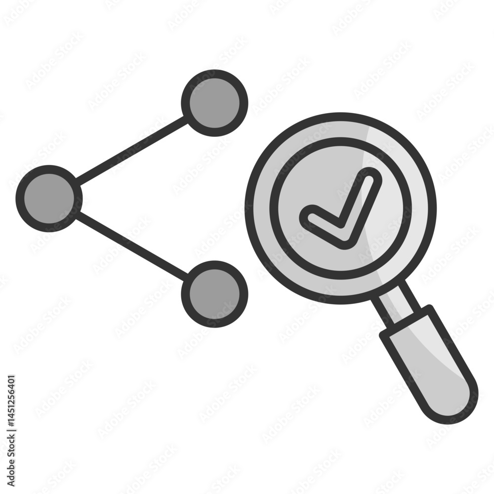 Poster root cause analysis icon element for design