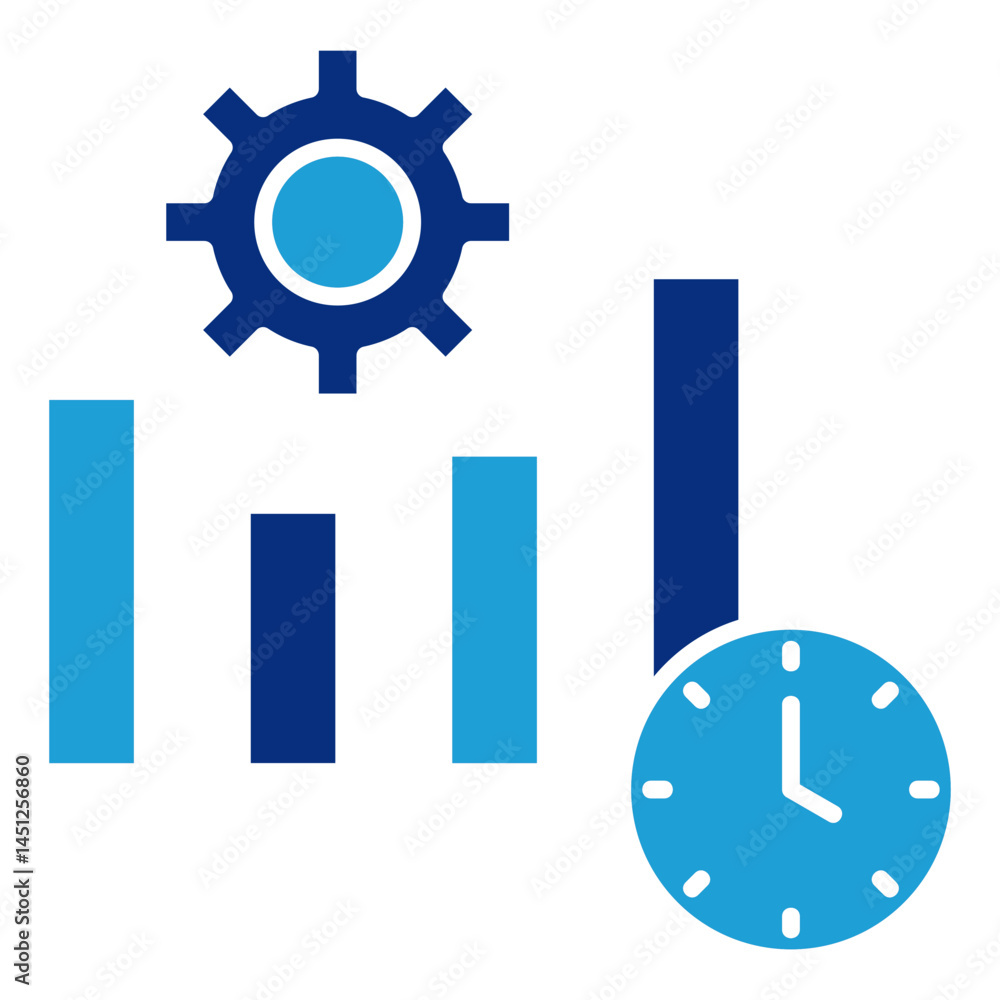 Poster progress icon element for design